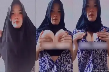 Ukhty Nabilah Hijab Toge Toket Diremas Sampe Memek Basah